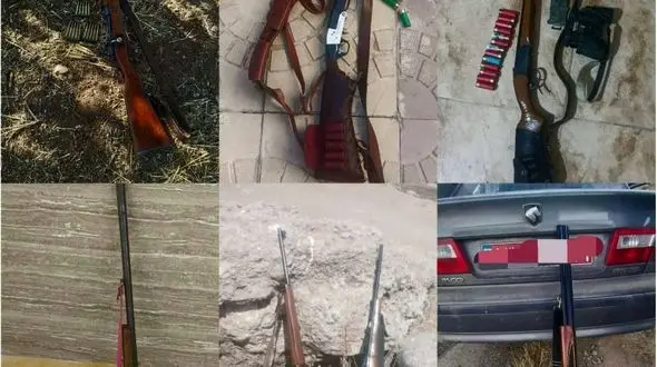 دستگیری ۶ گروه متخلف محیط زیستی و ضبط ۷ قبضه اسلحه در لرستان