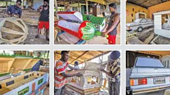 مردگانی که با تابوت های عجیب به خاک سپرده می شوند+ عکس