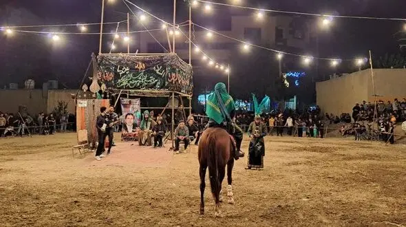 تعزیه خوانی در محله افاران هیت نصر من الله و فتح قریب اصفهان+عکس و فیلم