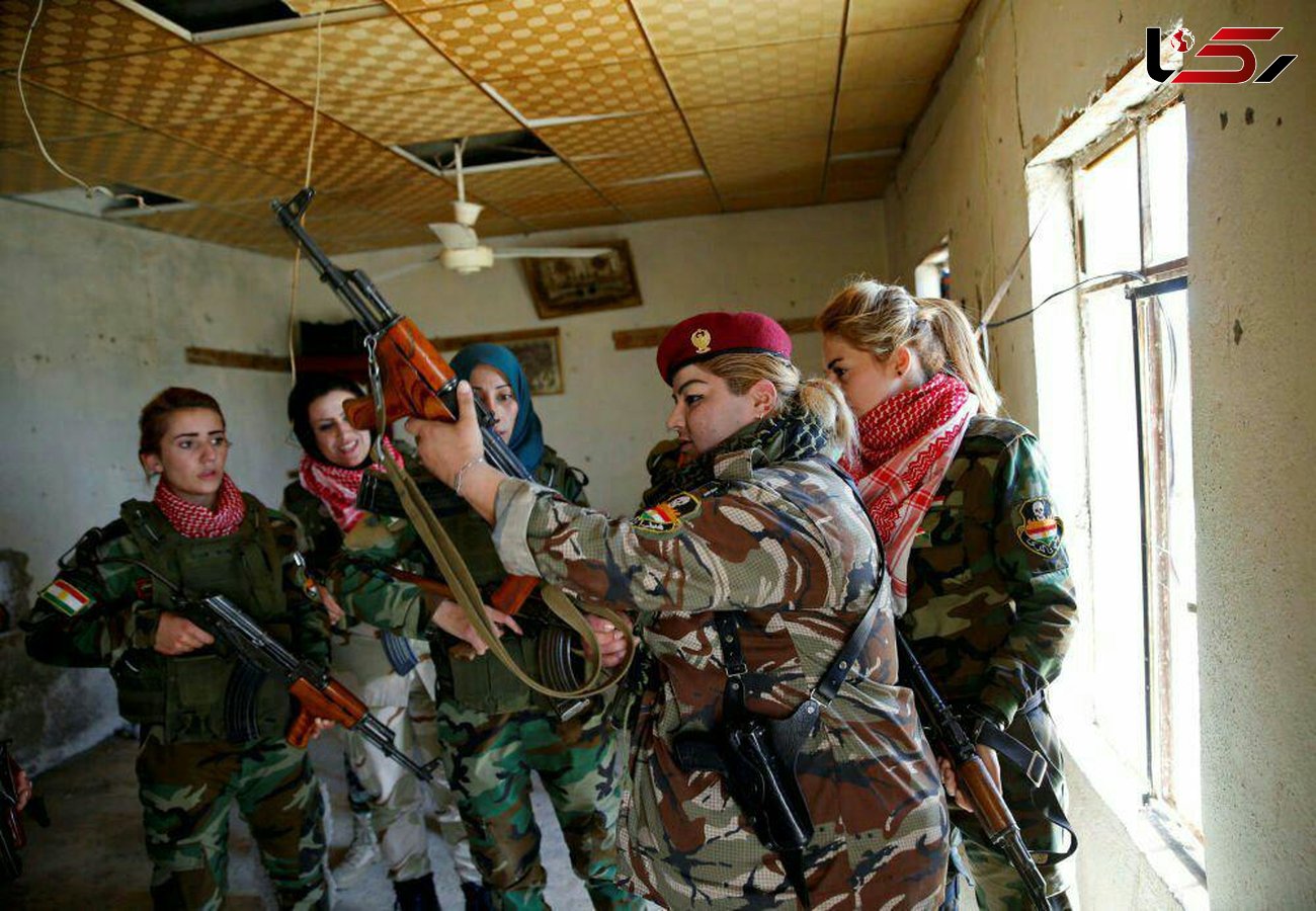 زنانی رودروی تروریستهای داعش می جنگند + عکس