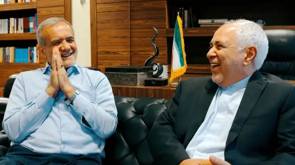 ظریف به دیدار پزشکیان رفت