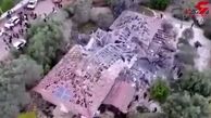 تصویری هوایی از محل اصابت موشک به تل‌آویو + فیلم 