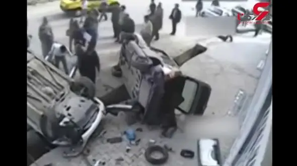 لحظه تصادف وحشتناک یک زن در بوکان+ فیلم