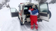 نجات 5 گرفتار در برف سوادکوه