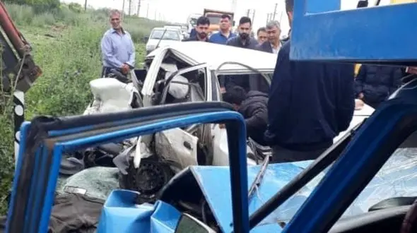 تصادف مرگبار نیسان آبی با پراید در کردکوی / 5 نفر در دم جان باختند + عکس