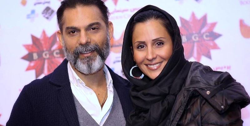 پیمان معادی و همسرش