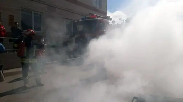 مهار کامل آتش‌سوزی در بیمارستان امام علی (ع) کرمانشاه