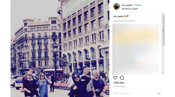 پوشش بازیگر معروف در خارج از کشور + عکس