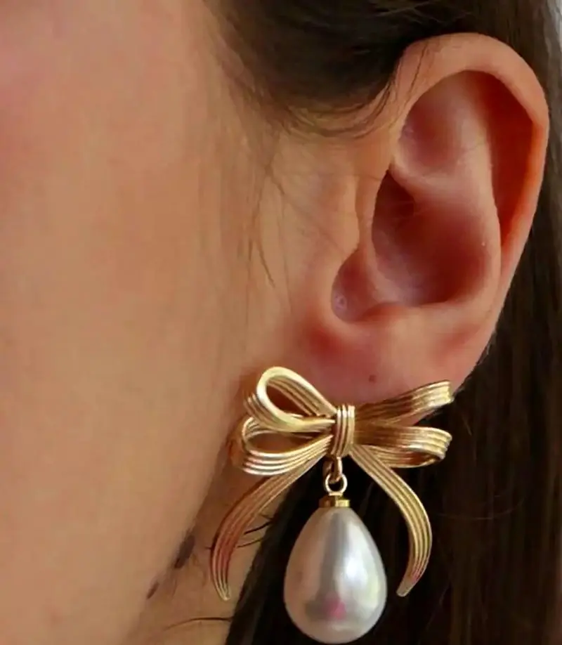 گوشواره پاپیون طلا