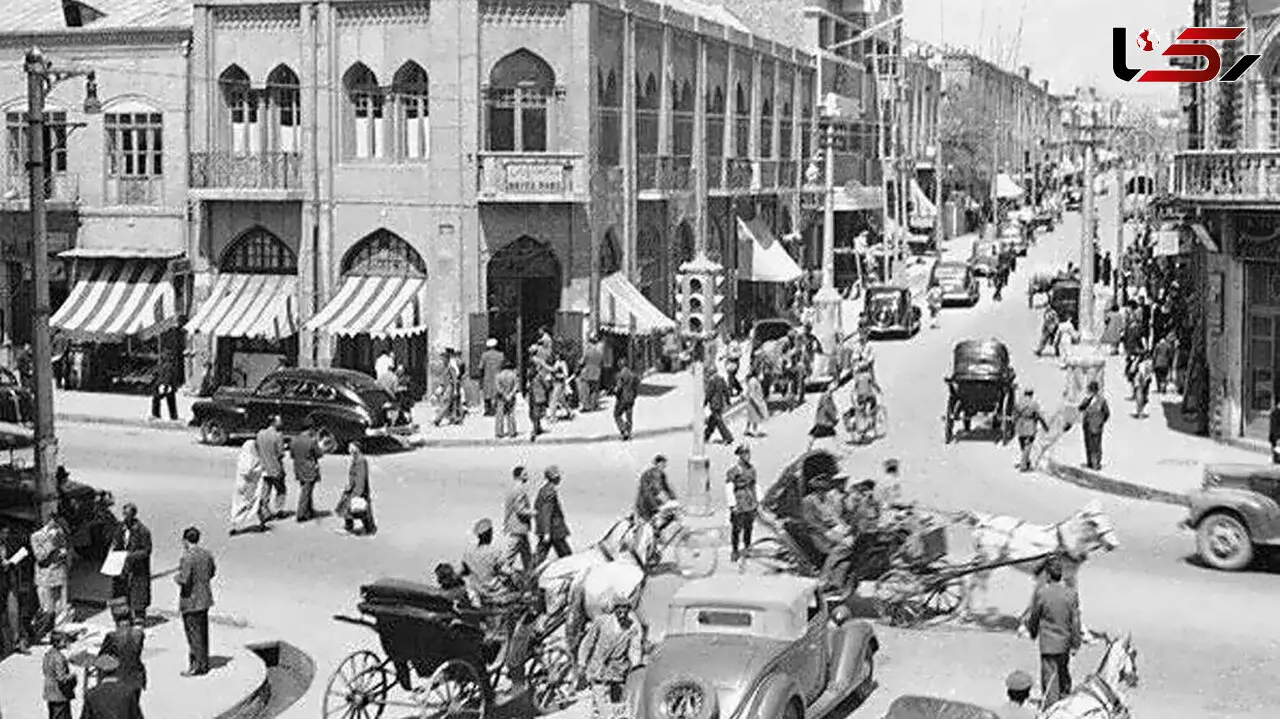 عکسی قدیمی از یکی از تاریخی ترین خیابان های تهران