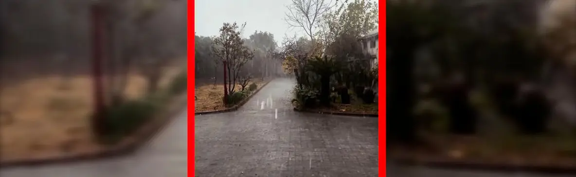 فیلم بارش شدید باران در شهسوار تنکابن