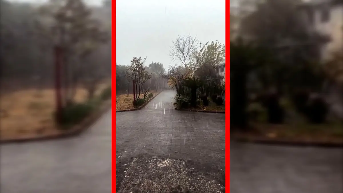 فیلم بارش شدید باران در شهسوار تنکابن