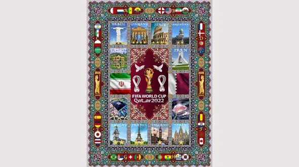 فرش دستباف ایرانی برای جام جهانی 2022 + عکس