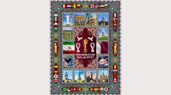 فرش دستباف ایرانی برای جام جهانی 2022 + عکس