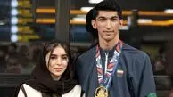  عکس/ استقبال باشکوه از آرین سلیمی و همسرش در فرودگاه / استایل نوعروس پس از خبر ازدواجشان