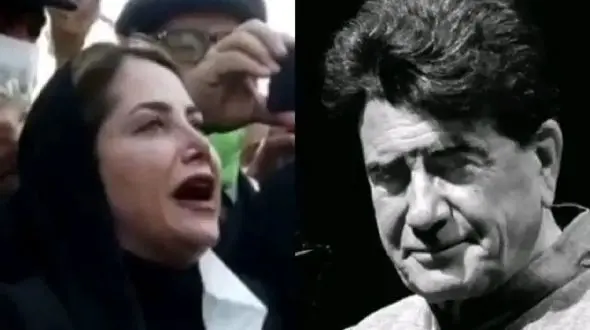 آواز احساسی؛ نغمه خوانی و زجه مژگان شجریان بر سر مزار پدرش اسطوره قلبت تیکه تیکه میشه