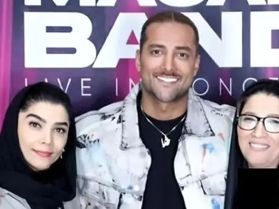 عکس/ همه خانم های خانواده امیر مقاره در بک استیج کنسرتش / آقای خواننده حسابی خانواده دوسته! باریکلا پسر ...