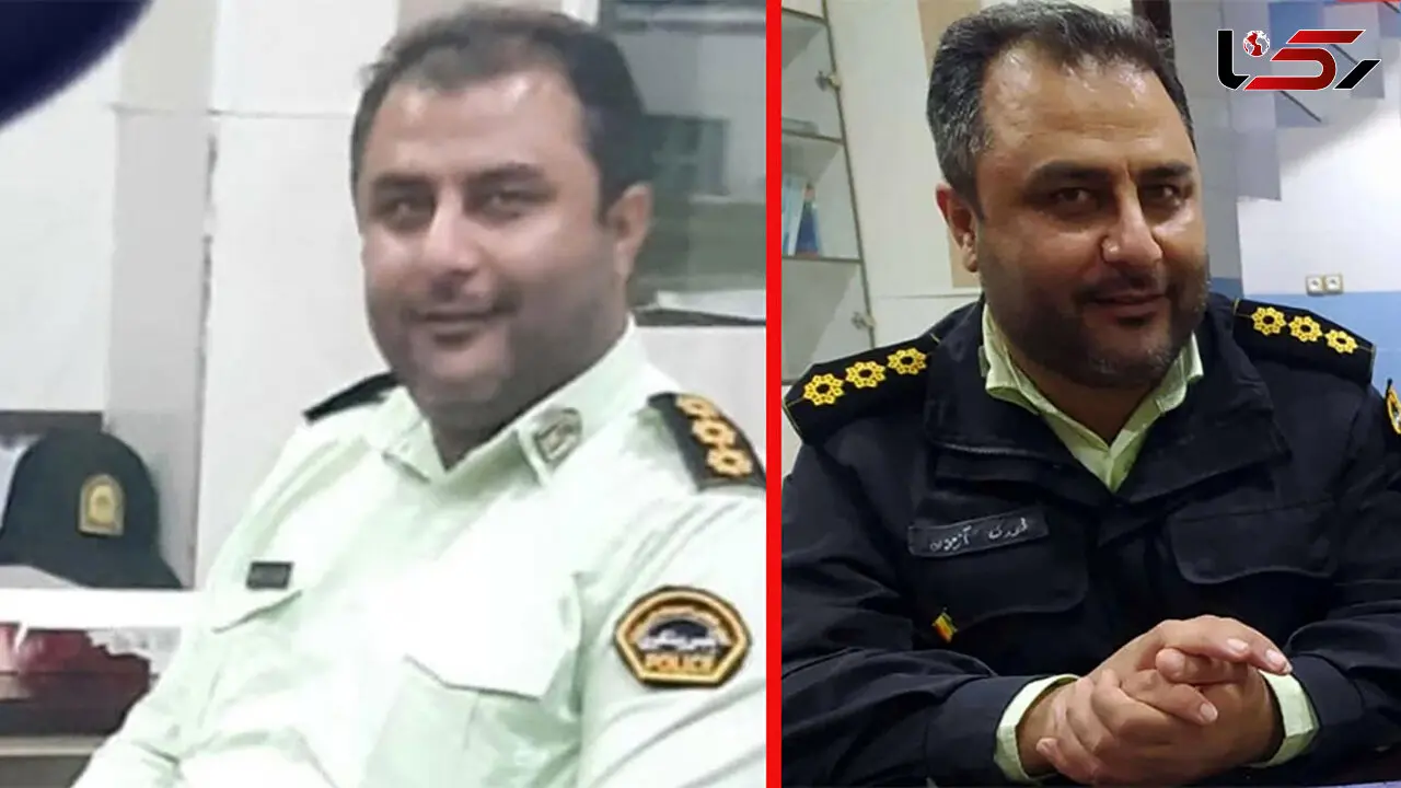 بوسه رئیس پلیس آبادان بر دستان پدر شهیدسرگرد مهدی آزمون + فیلم