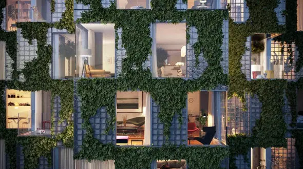 دیوارهای شیشه ای این مجتمع مسکونی عجیب نمادی از هنر و معماری مدرن +عکس