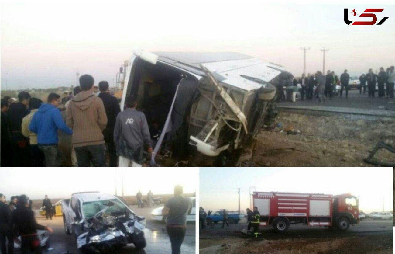 38 کشته و مجروح در تصادف اتوبوس اردوی دانش آموزان دختر / اسامی فوتی ها + فیلم و عکس 