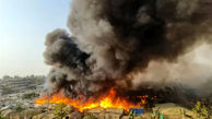 آتش سوزی گسترده در کمپ پناهجویان روهینگیا در بنگلادش + تصاویر