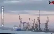 Moment Turkish Cargo Ship Targeted in Ukraine