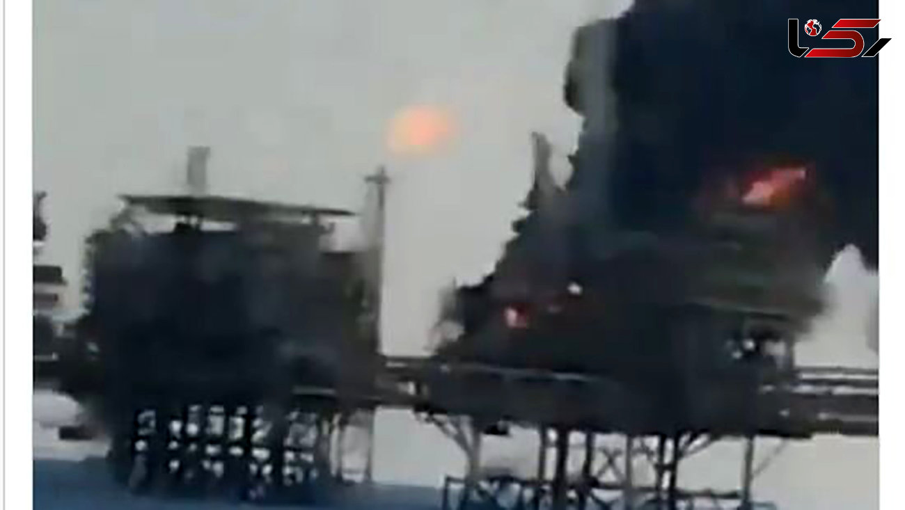 انفجار هولناک درسکوی نفتی + فیلم