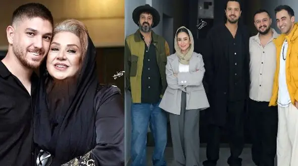 درخشش استایل شیک و مشکی دختر دردونه جان سخت، الناز حبیبی و پسرهای خوشتیپ + حضور دلگرم کننده نسرین مقانلو و پسرش