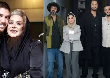 درخشش استایل شیک و مشکی دختر دردونه جان سخت، الناز حبیبی و پسرهای خوشتیپ + حضور دلگرم کننده نسرین مقانلو و پسرش