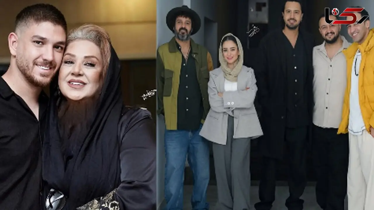 درخشش استایل شیک و مشکی دختر دردونه جان سخت، الناز حبیبی و پسرهای خوشتیپ + حضور دلگرم کننده نسرین مقانلو و پسرش