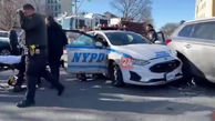 ببینید / تصادف ماشین پلیس وسط چهارراه /  شهر را بهم ریخت! + فیلم