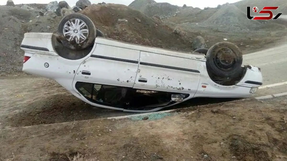 واژگونی مرگبار پراید در جاده اراک