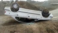 واژگونی مرگبار سمند در جاده نورآباد ـ گاماسیاب 