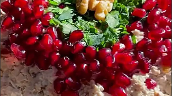 سالاد بادمجون و انار گزینه عالی برای شب یلدا و شب های سرد زمستانی / فیلم