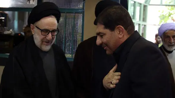 عکس جالب سیدمحمد خاتمی با معاون اول دولت