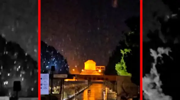 فیلم نخستین بارش برف سال در پاسارگاد