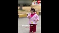 فیلم دختر بچه که از ترس کرونا از خوردن خوراکی لذت نمی‌برد