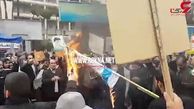 به آتش کشیدن پرچم رژیم صهیونیستی در مراسم راهپیمایی 22 بهمن + فیلم 