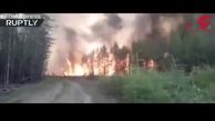 آتش‌سوزی مهیب در منطقه سیبری