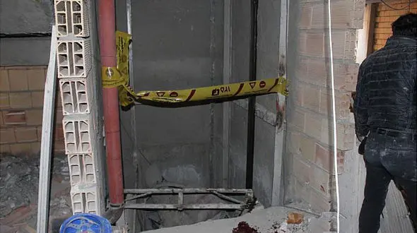 سقوط مرگبار کارگران شبستر از طبقه هفتم