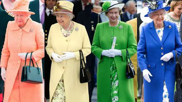 چرا ملکه انگلیس لباس های رنگ جیغ می پوشد؟