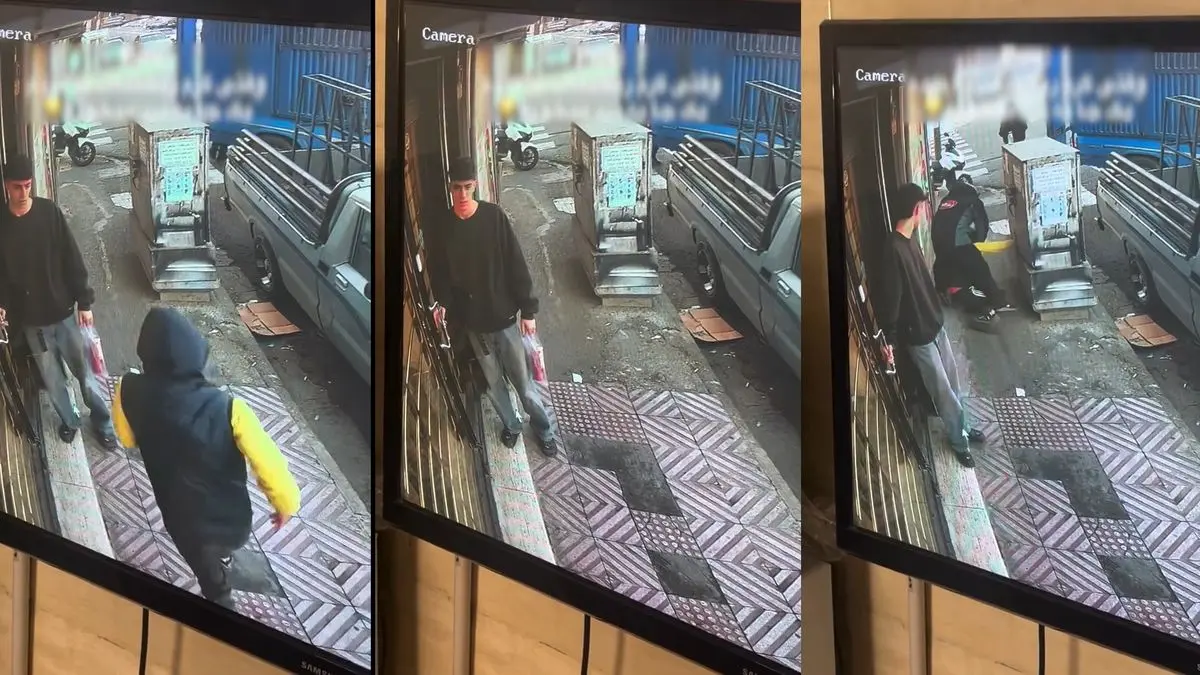 پسرجوان پیاده‌رو، دزد موبایل‌قاپ را نقش بر زمین کرد!