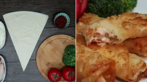 لقمه های خوشمزه با خمیر یوفکا+فیلم