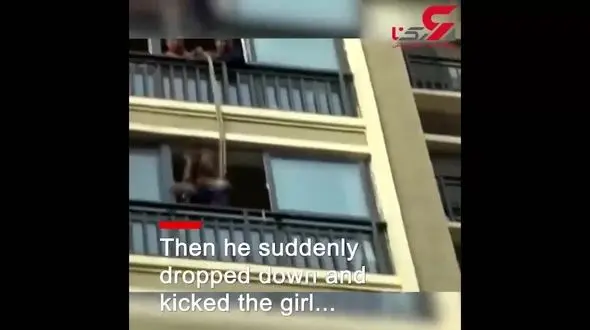 صحنه عجیب از خودکشی دختر جوان + فیلم / چین