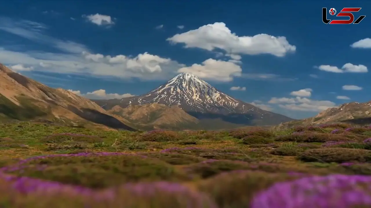 قابی تماشایی از نمای جنوب غربی کوه دماوند + فیلم