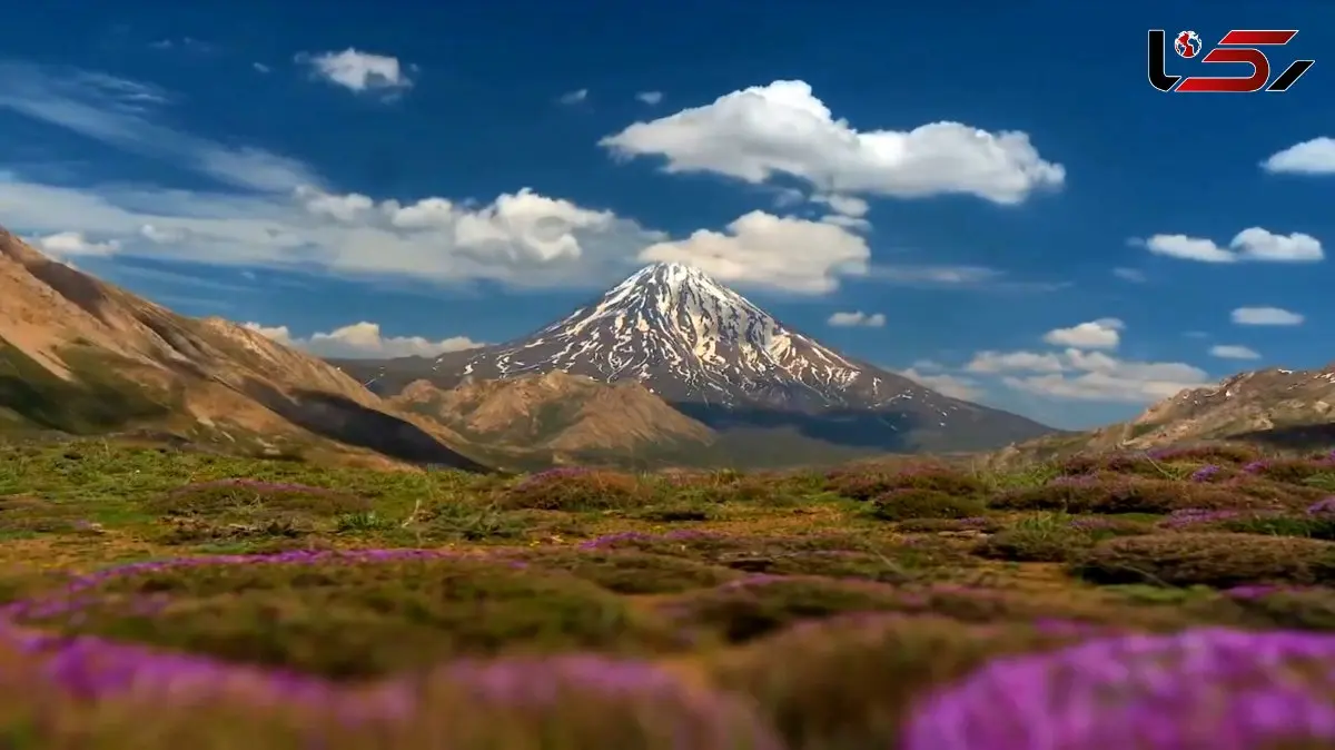 قابی تماشایی از نمای جنوب غربی کوه دماوند + فیلم