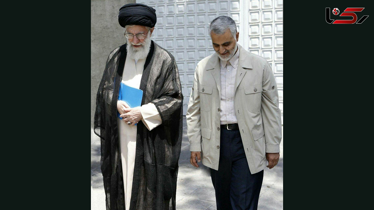 سردار سلیمانی در کنار رهبر معظم انقلاب + عکس