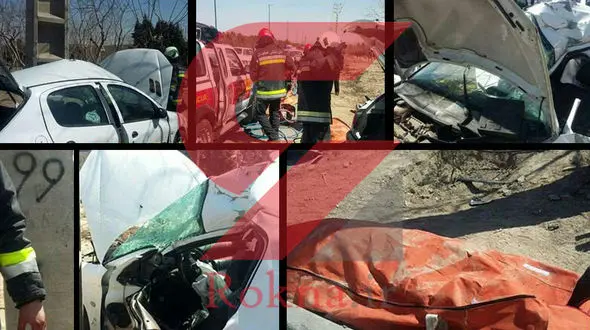 مرگ تلخ مادر جلوی چشمان 2 کودک در ماشین مچاله+ عکس 