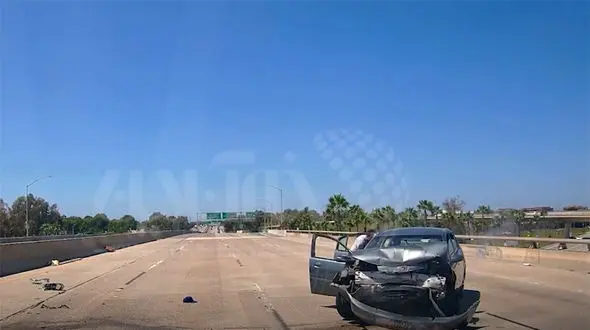 ببینید / تصادف مرگبار به علت حرکات نمایشی