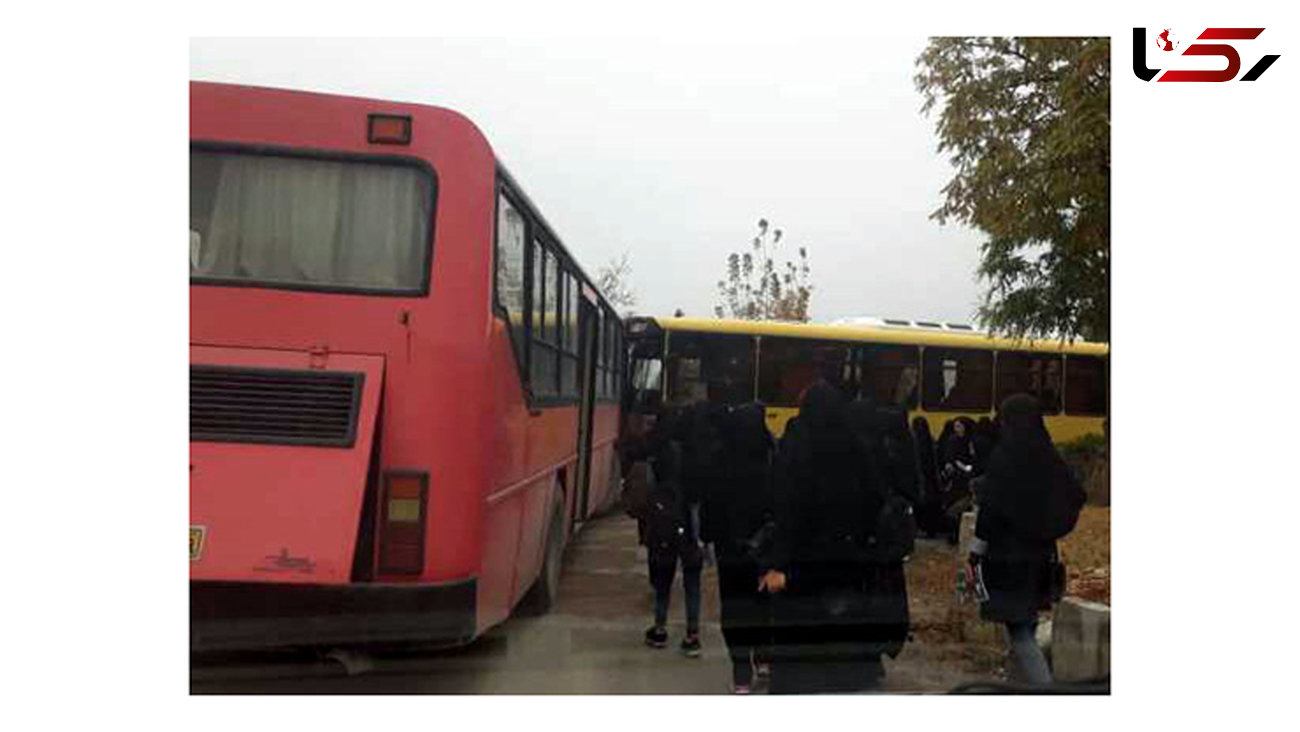 جزئیات تازه از برخورد ۲ اتوبوس‌ دانشجویان دختر دانشگاه یاسوج + عکس حادثه